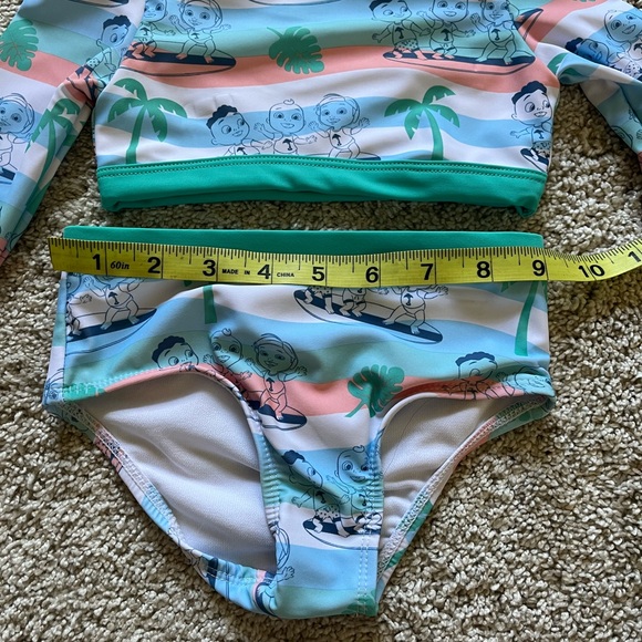 NWOT Cocomelon Two Piece Swimsuit Bathing Suit Infant Baby Girl Size 12 Months - Picture 6 of 8